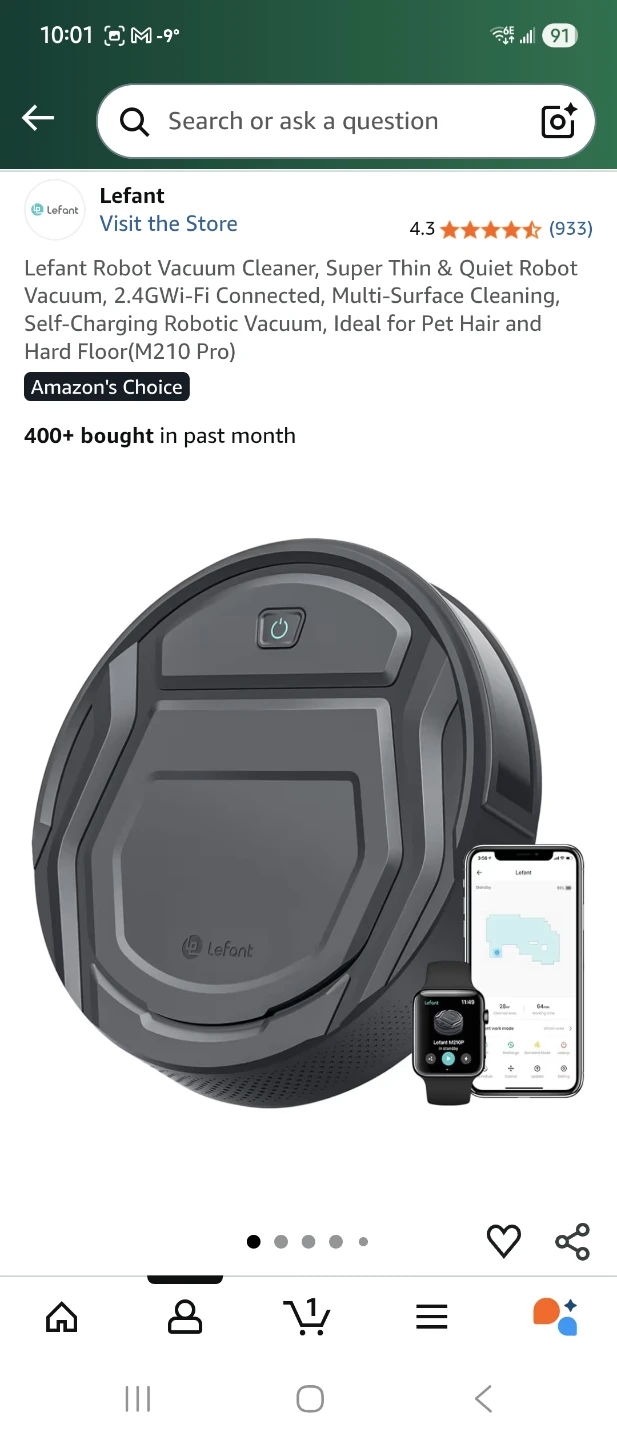 Lefant Robot Vacuum Cleaner M210 Pro