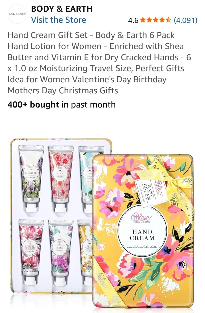 NEW! Body & Earth Hand Cream Set! (6 x 30ml) image indicator(6)