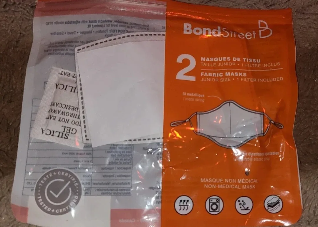 Bond Street Junior Fabric Mask insert #Cleanout