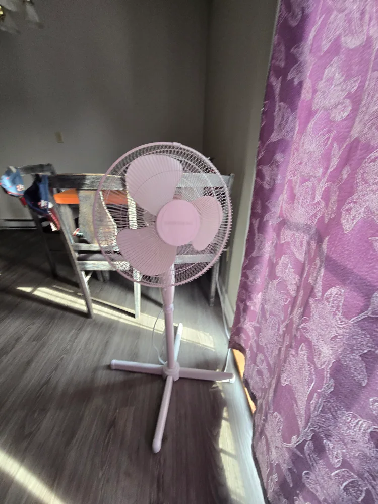 Pink Hampton Bay Stand Fan