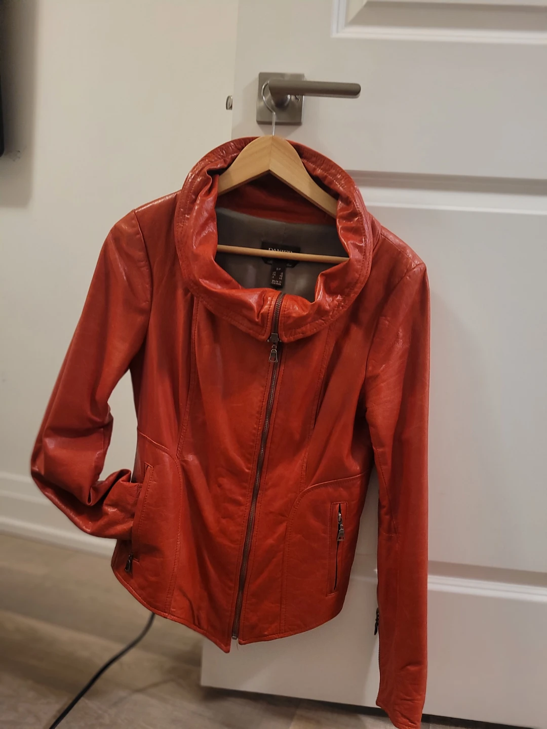 Danier Red Leather Jacket - Size S - photo 5
