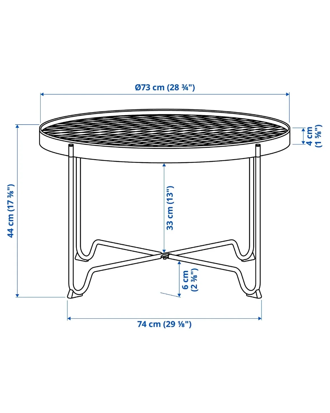 IKEA KROKHOLMEN Beige Outdoor Coffee Table image indicator(3)