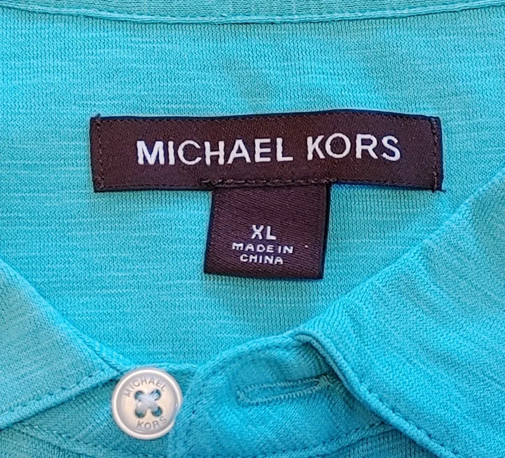 Michael Kors Aqua Polo Shirt - XL image indicator(9)