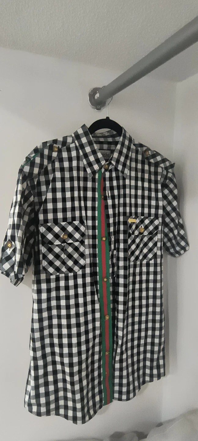 Ablanche Black & White Checkered Shirt - Size L