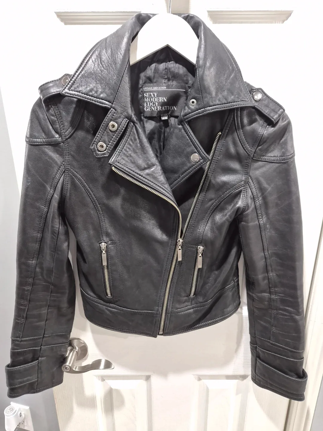 Urban Behavior Black Leather Jacket - Size M/M