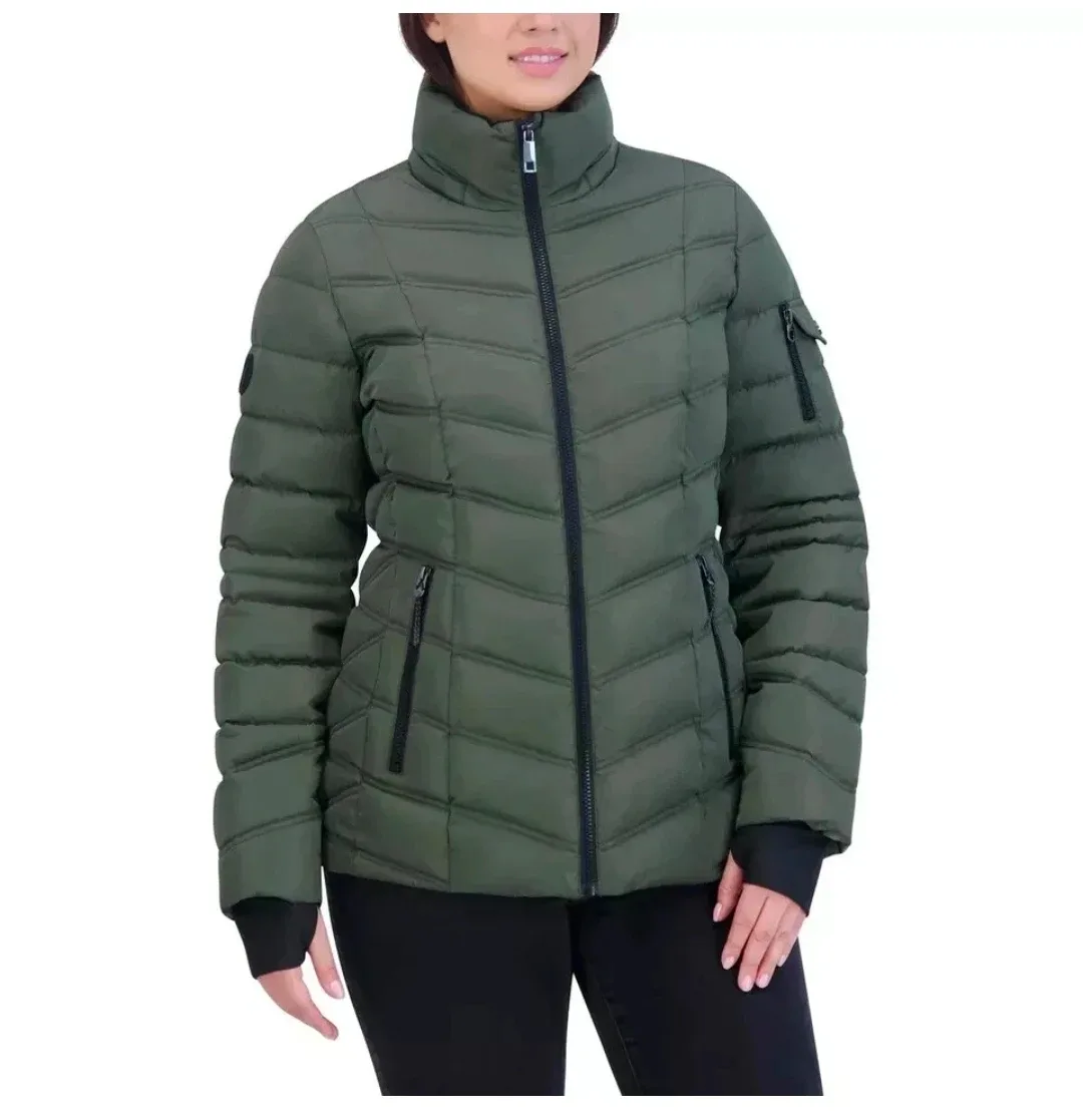 Nautica Insulated Wind Resistant Faux Fur Trim Jacket Puffer XL image indicator(7)