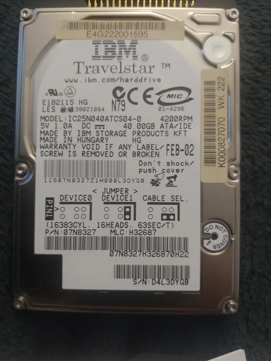 IBM Travelstar 40GB Hard Drive