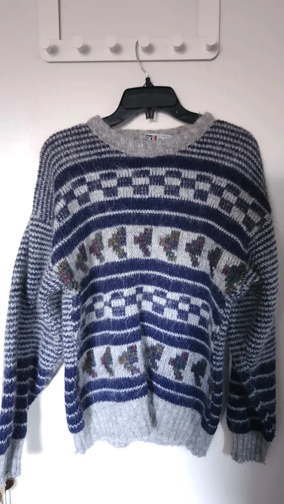 Blue/Grey Grandpa Sweater