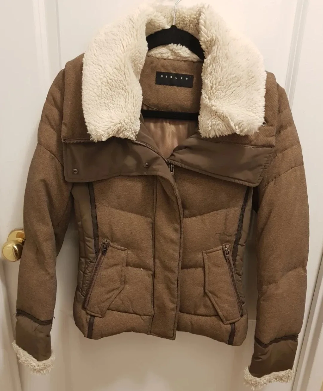 Sisley Brown Puffer Jacket