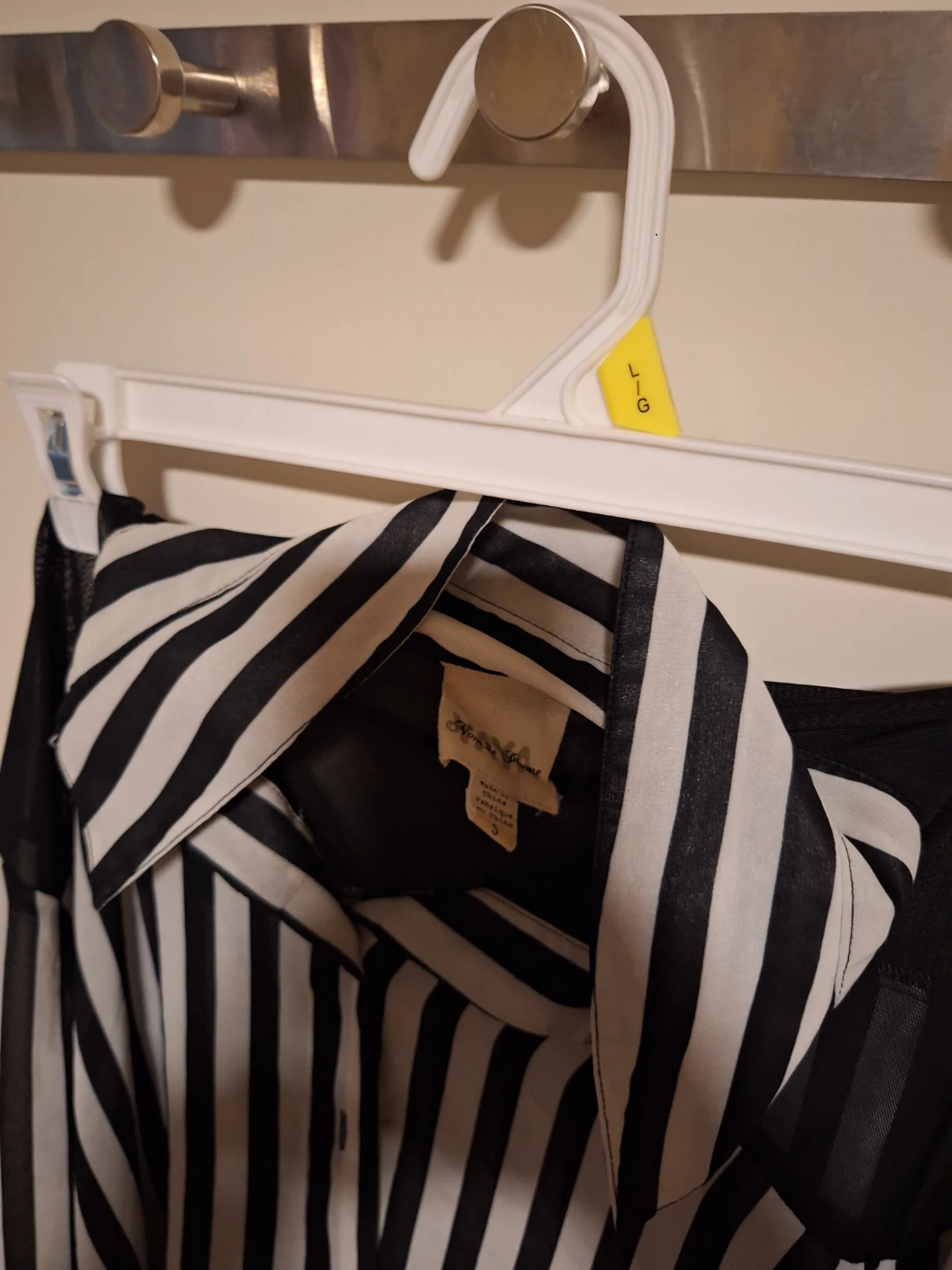 Nvm de Phame Black & White Striped Blouse - Size S - photo 3