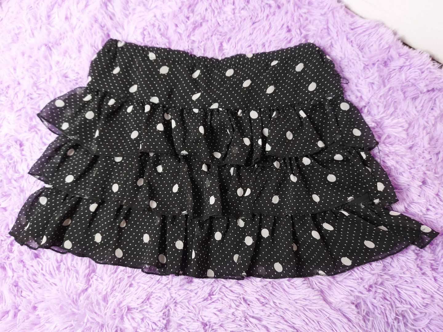 K2LA Polka Dot Ruffle Skirt - Size L/G