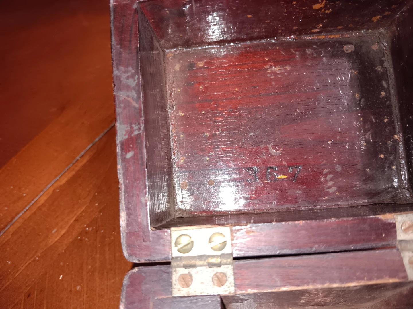 Wooden Box with antique watch maker staking tools - photo 3