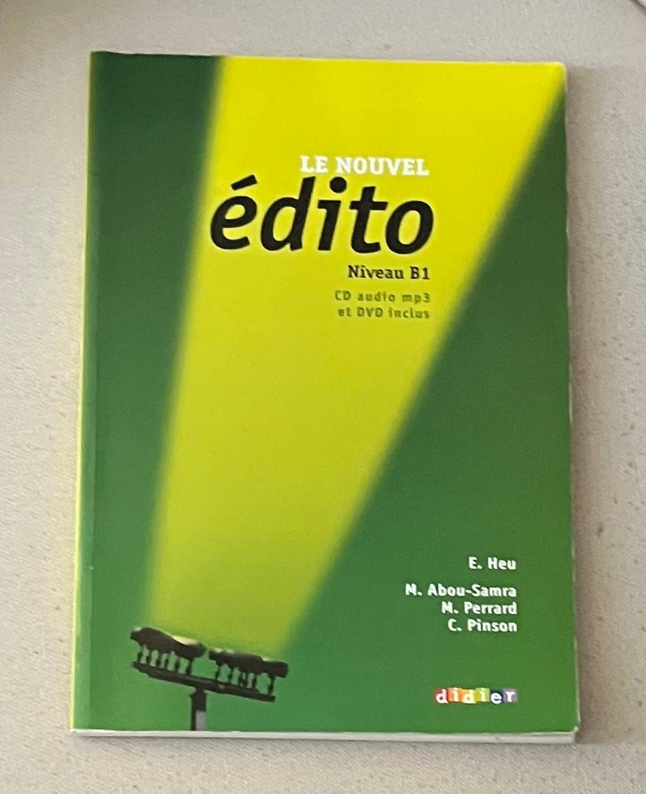French - Le Nouvel Édito Niveau B1 Book with CD only