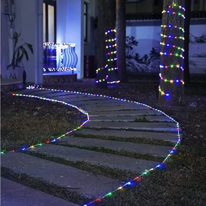 32.8 ft Solar-Powered Outdoor String Light Tube Design Outdoor - photo 3