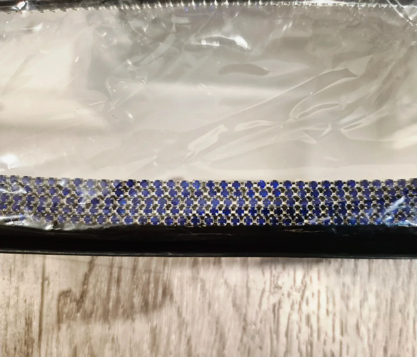 Bling Car Rearview Mirror, Crystal Rhinestones Clip-on Blue image indicator(5)