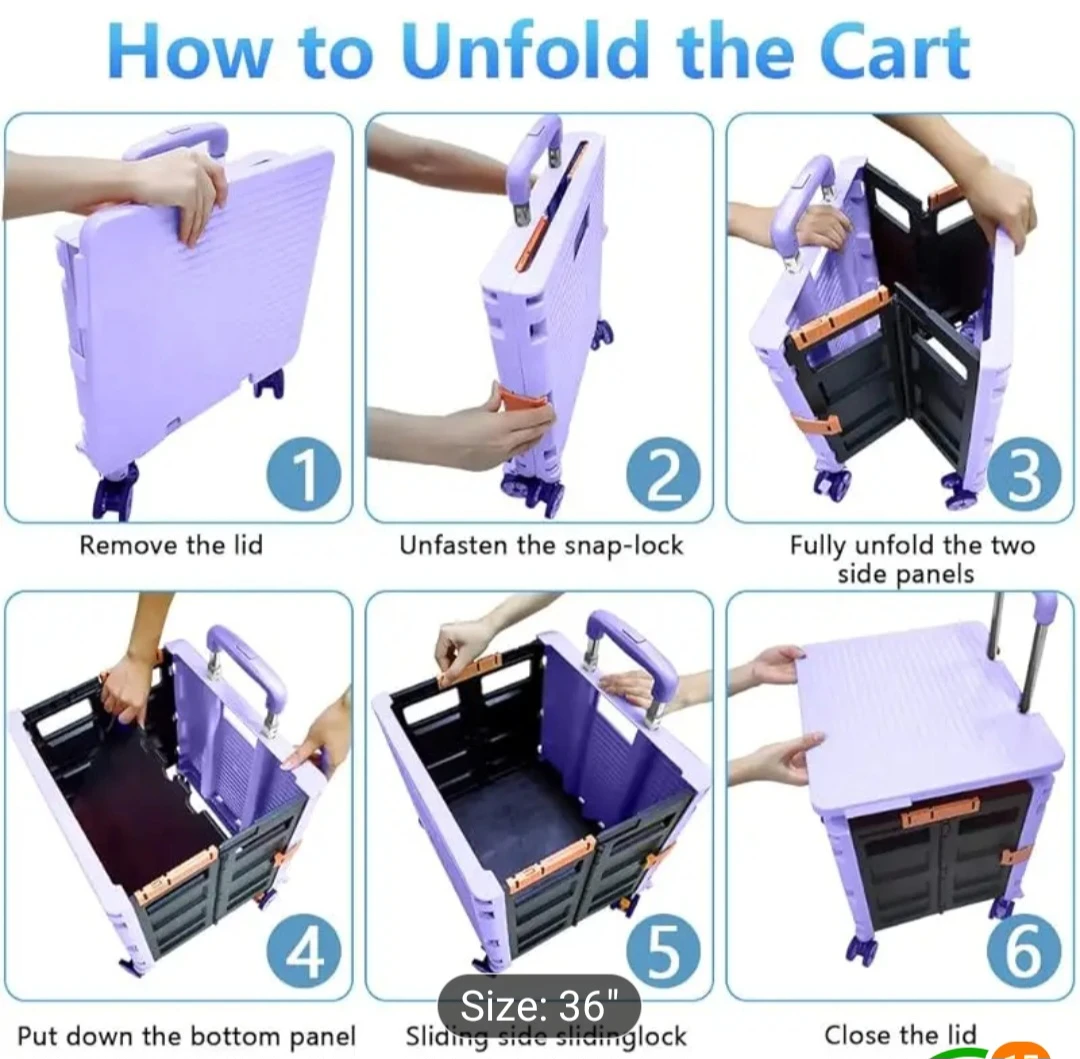 Rolling Utility Cart - 36 inch - photo 4