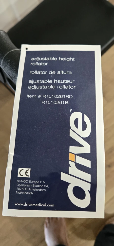 Drive RTL10261RD Adjustable Height Rollator - photo 2