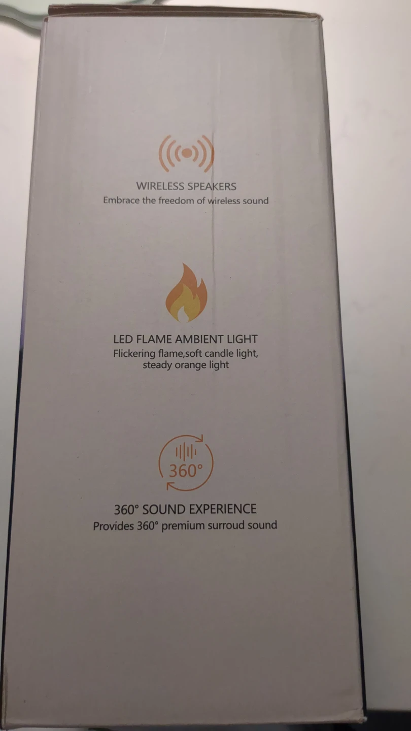 Pair of Wireless Speakers with LED Flame Ambient Light - photo 5