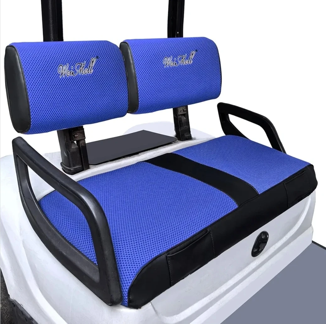 Golf Cart Front Seat Covers – Yamaha G2–G22 | Black & Blue