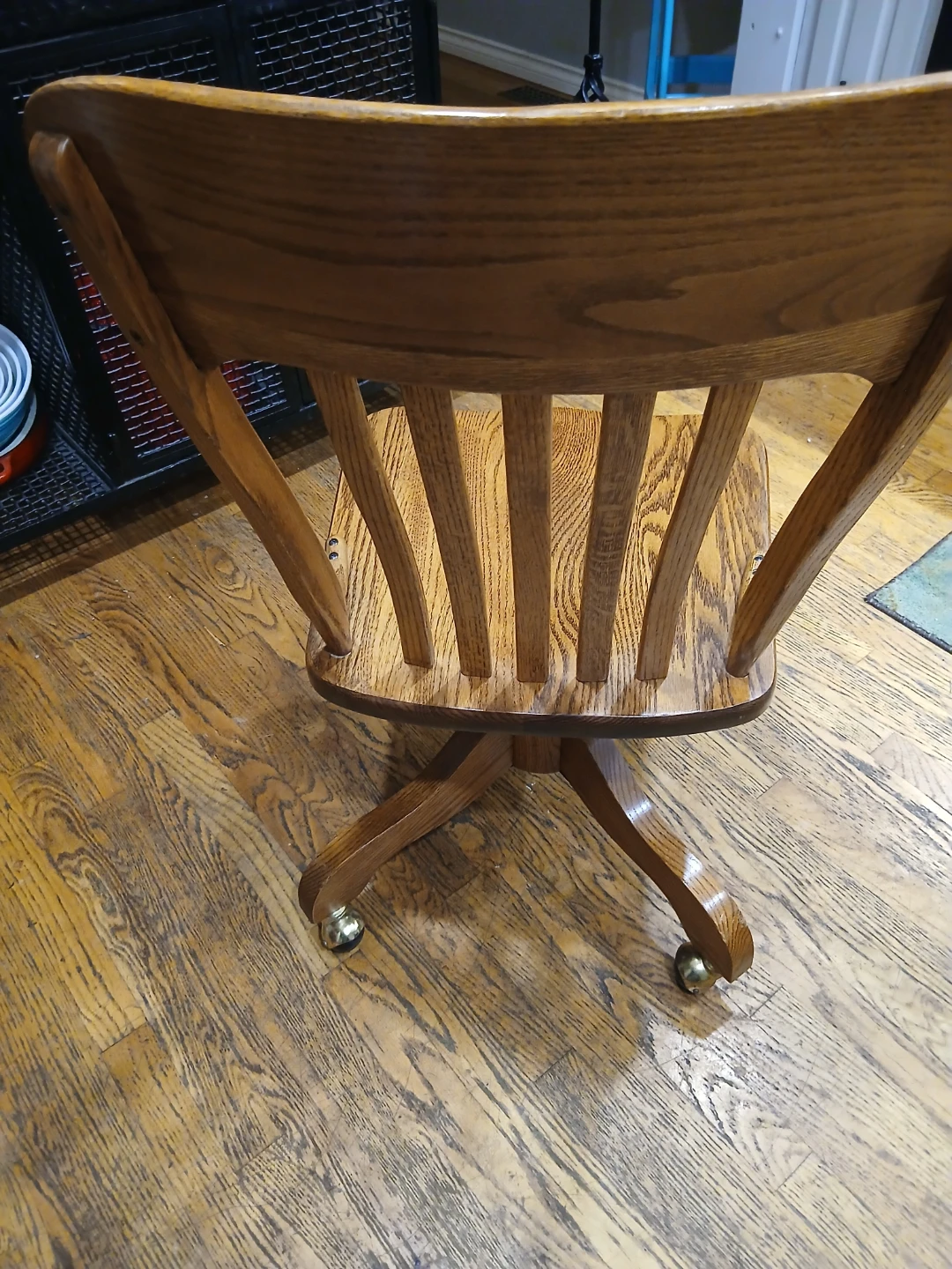 Wooden Swivel Desk Chair - photo 4