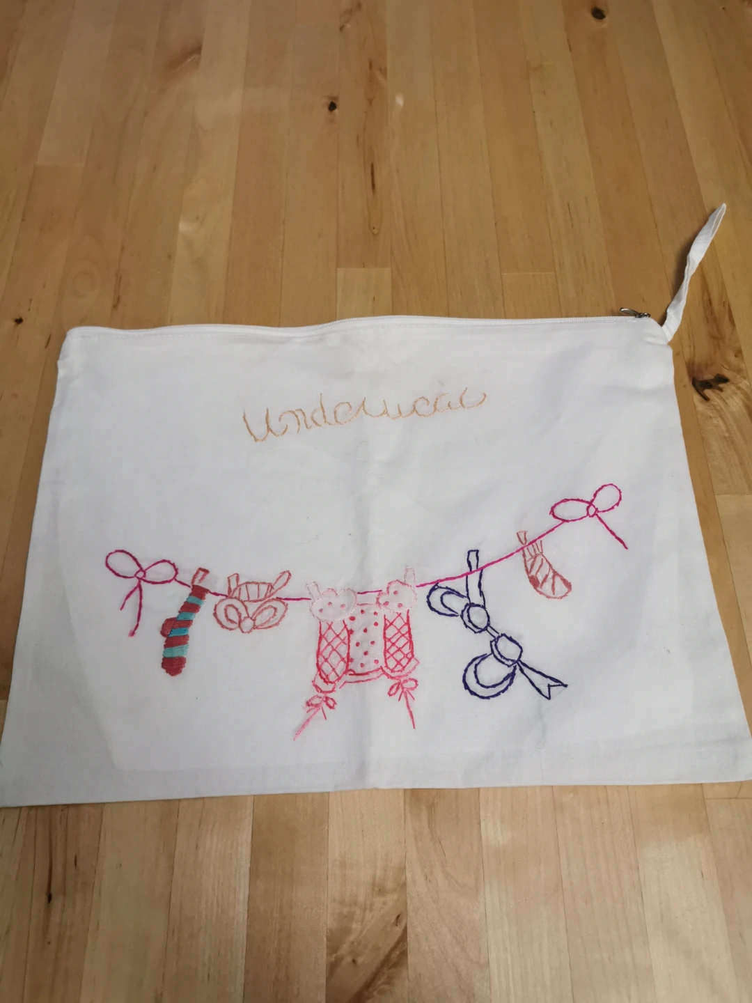Handmade Embroidered Underwear Pouch