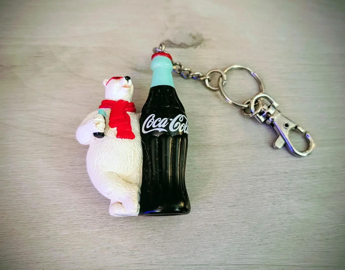 Brand New Coca-Cola Polar Bear Bottle Keychain