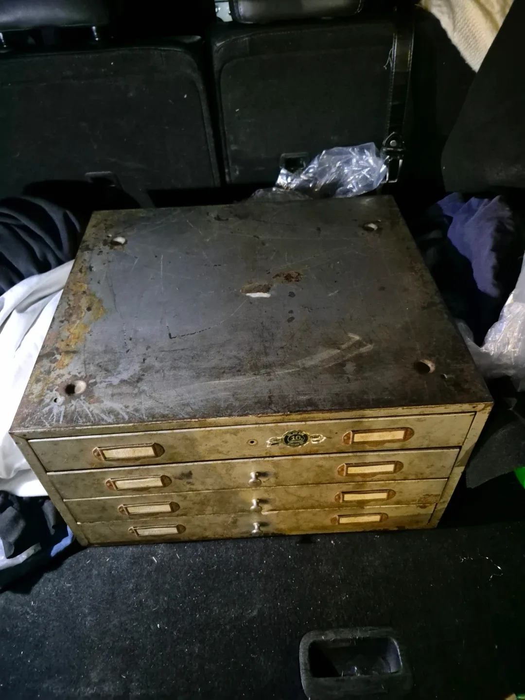 Vintage metal file cabinet