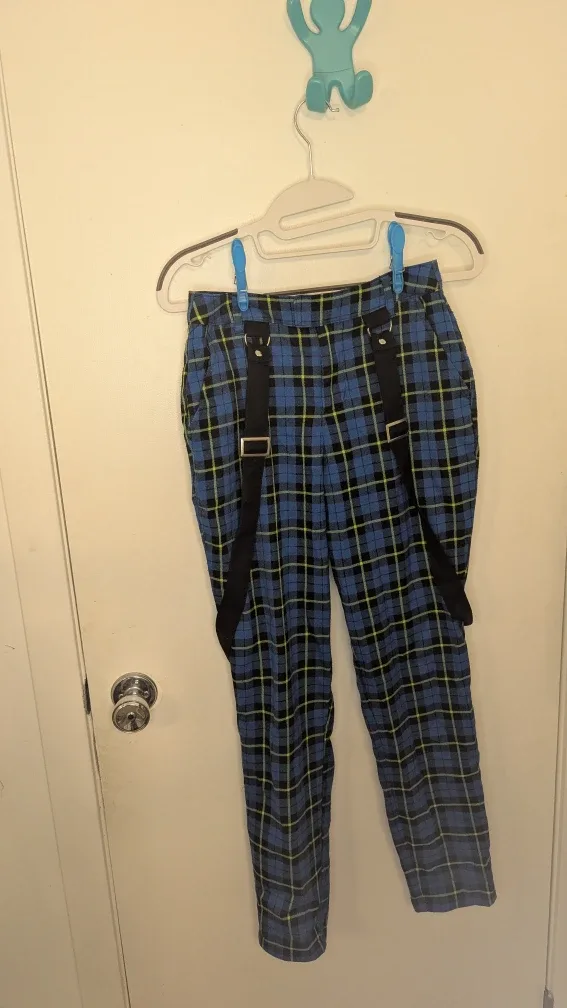 Blue Stripped Pants with straps