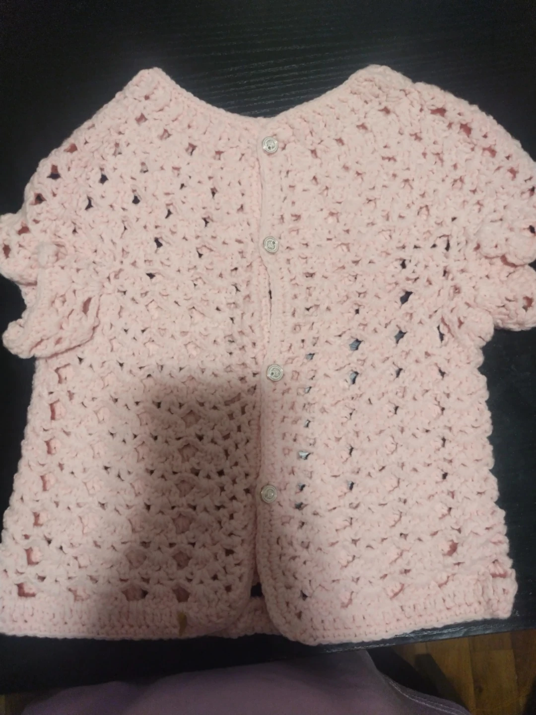 Handmade Baby Cardigan - Pink