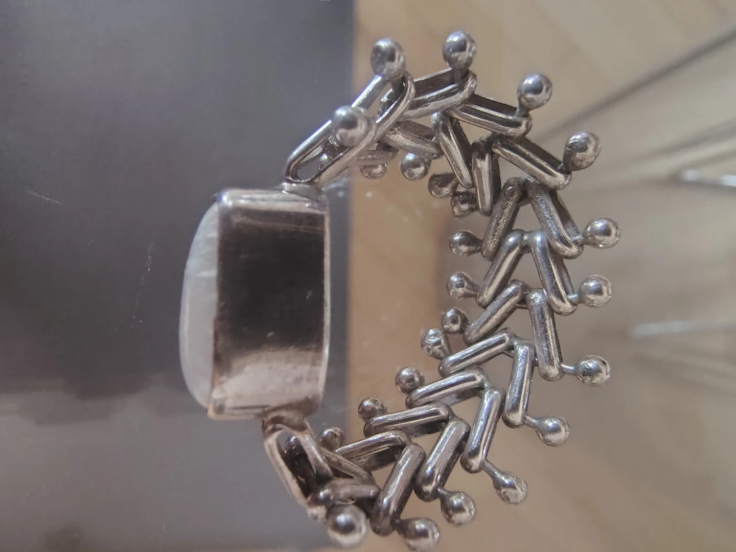 Vintage Sterling Silver Mabe Pearl Ring Size 7 I Never Worn - photo 2