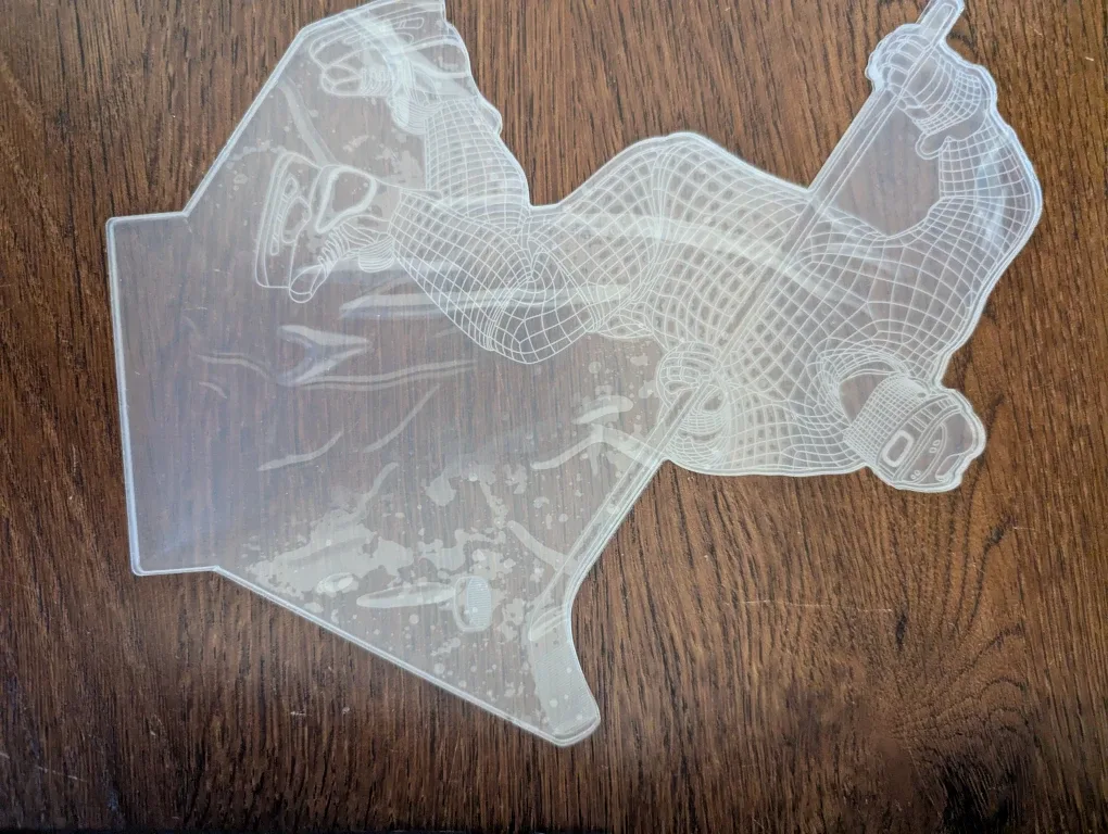 BNIB 3D Hockey Player Illusion Lamp image indicator(5)