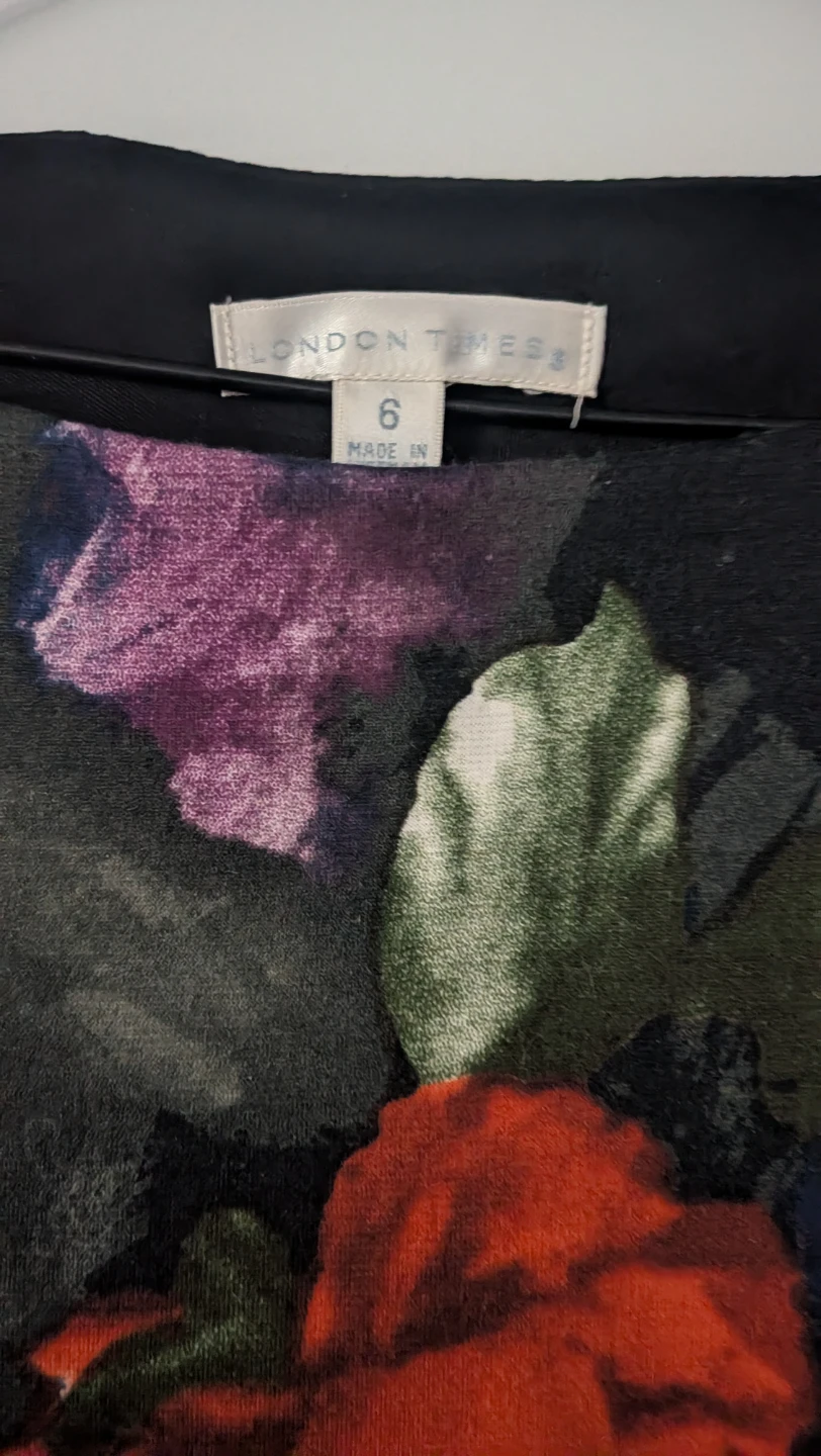 London Times Floral Dress - Size 6 - photo 2
