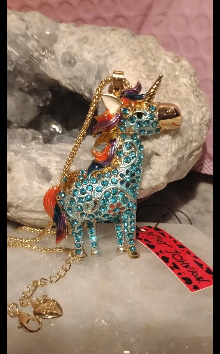 Betsey Johnson Unicorn Pendant Necklace
