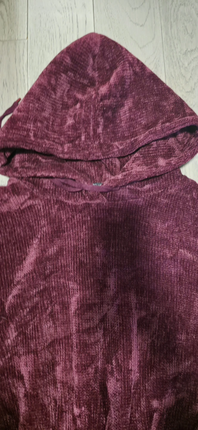 Burgundy or Pink Velvet Hoodie Dress - photo 2