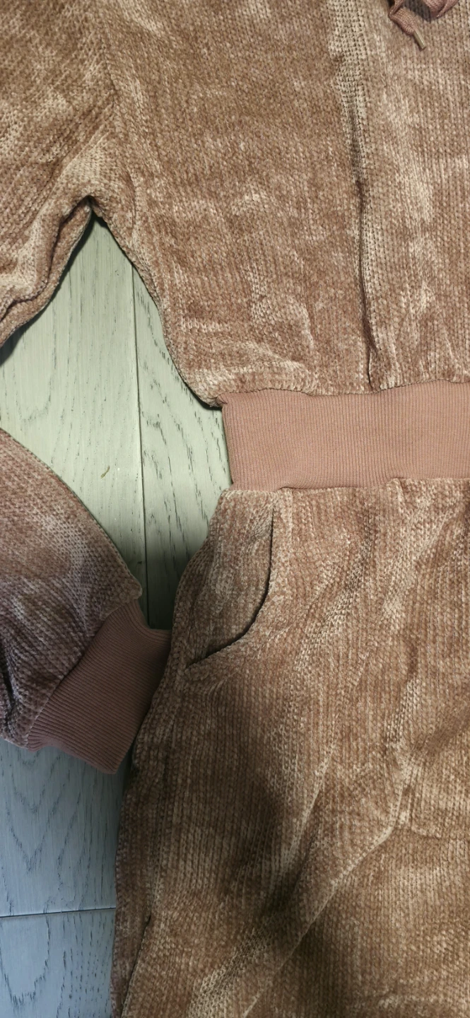 Burgundy or Pink Velvet Hoodie Dress - photo 5