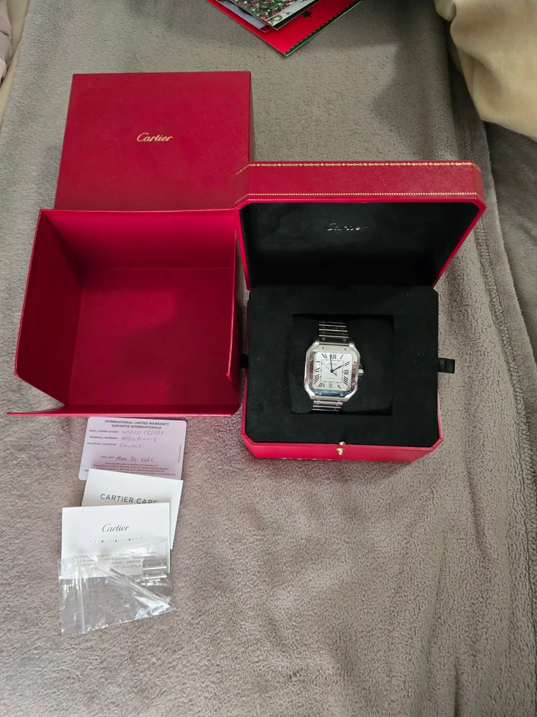 Cartier Santos Automatic Watch with Box image indicator(2)