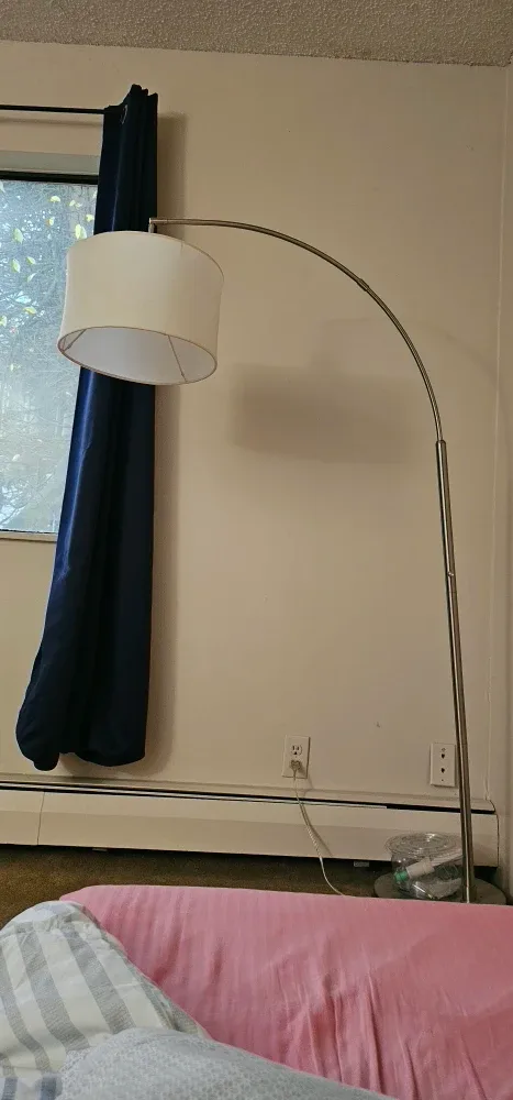 Arc Floor Lamp - White Shade × 2