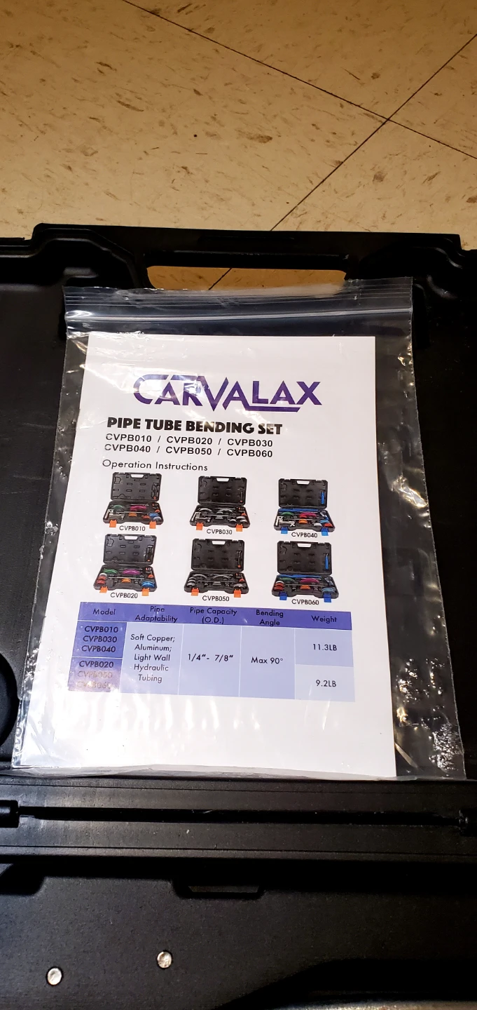 Brand New - Carvalax Pipe Tube Bender Set (6–22mm) - photo 2