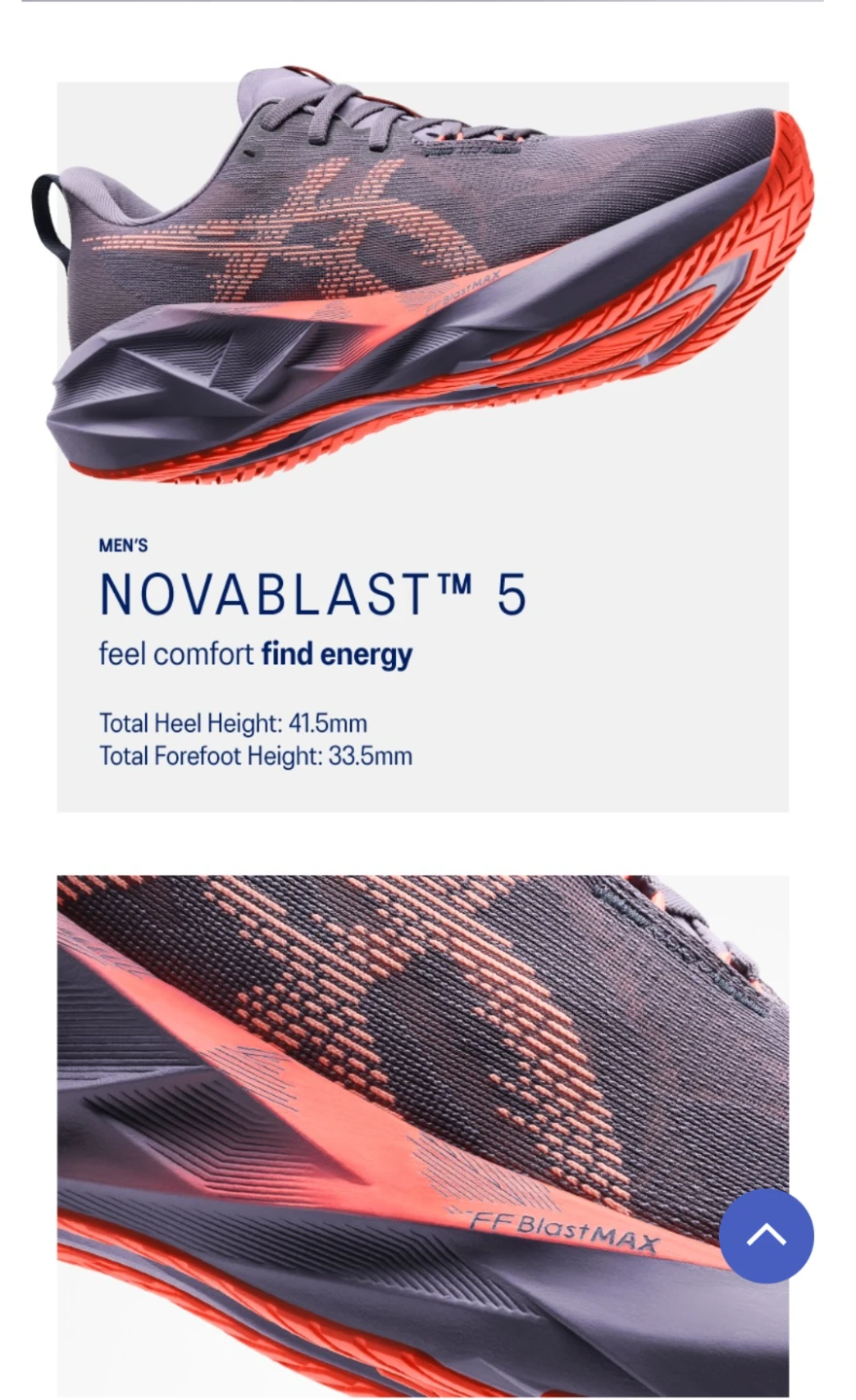 80% OFF Asics Novablast 5 FFBlast Max cushion running shoe