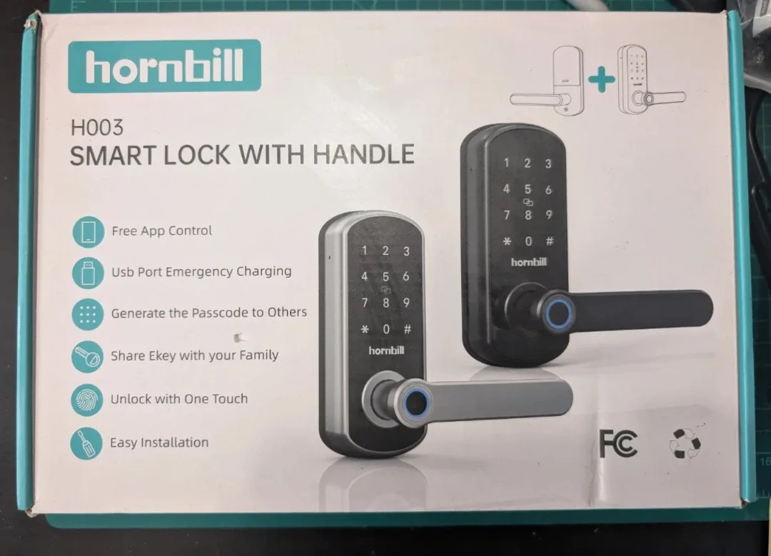 New Hornbill H003 Smart Lock with Handle - Silver #Cleanout