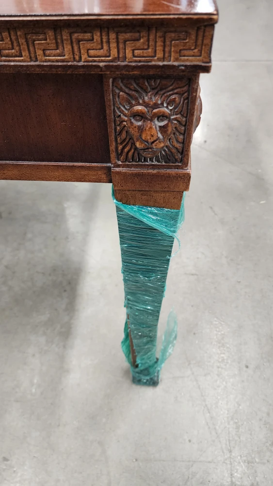 Wooden Desk with Lion Carvings - photo 4