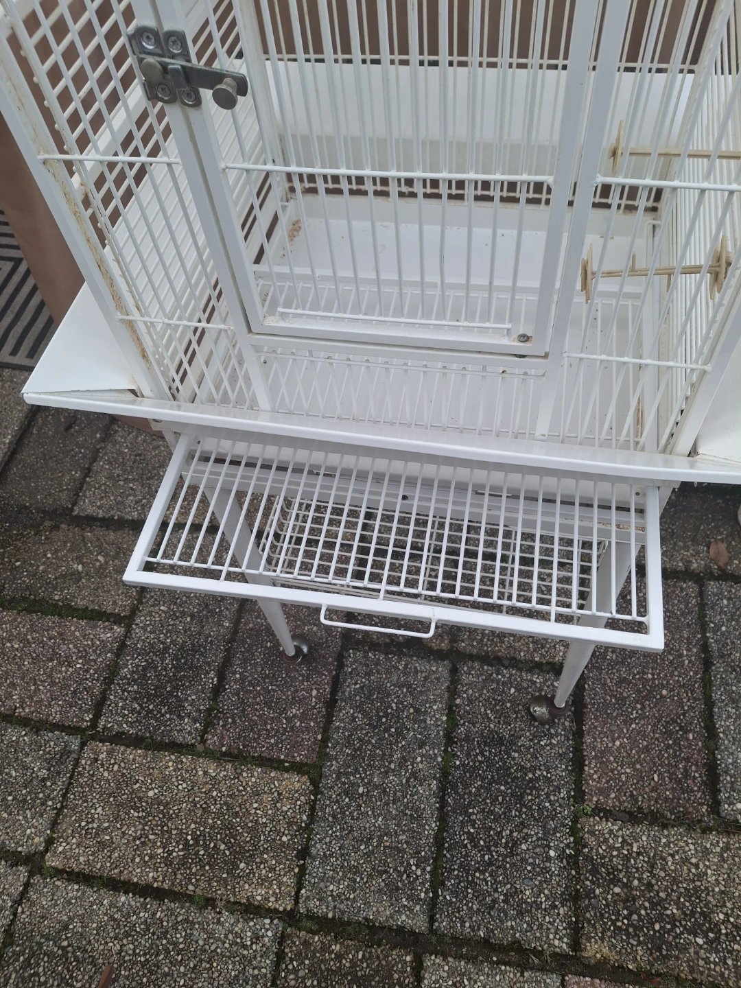 White Bird Cage with Stand - photo 5
