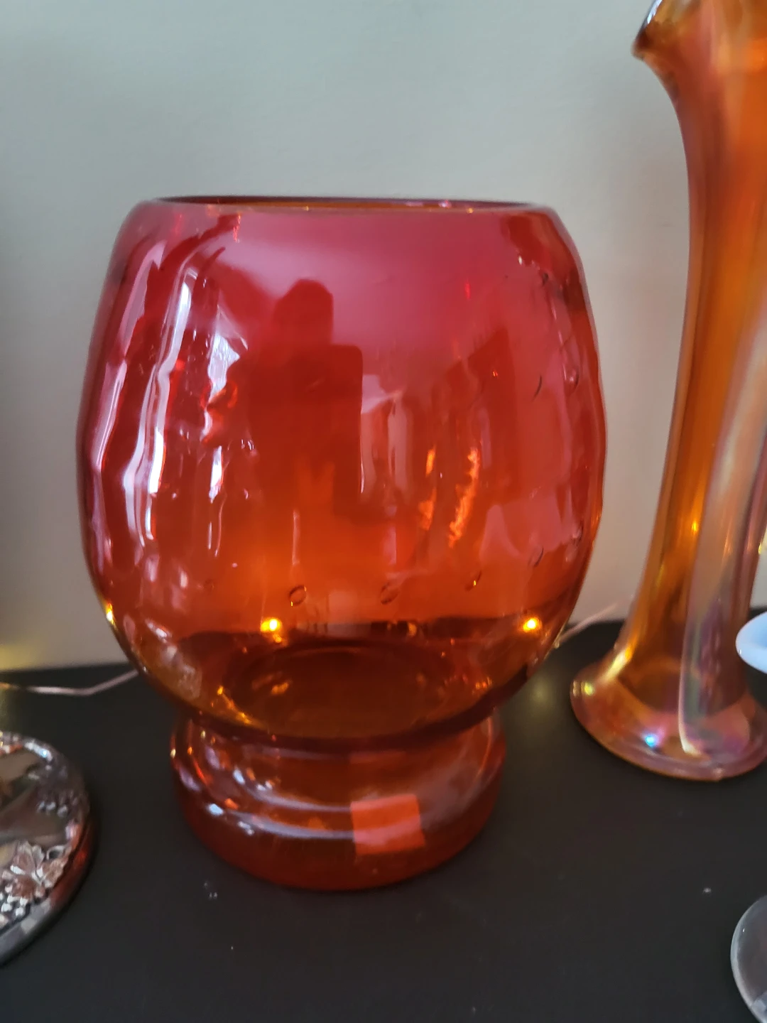 Orange Glass Vase