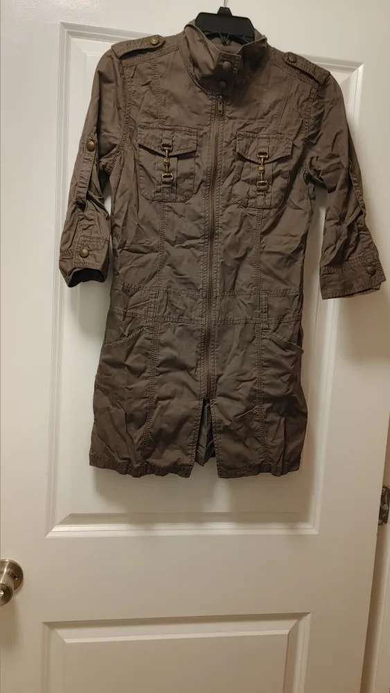 Women's Olive Green Military Style Jacket size xs