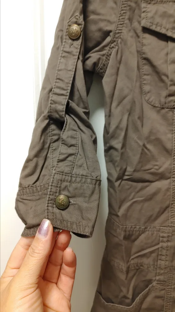 Women's Olive Green Military Style Jacket size xs image indicator(2)