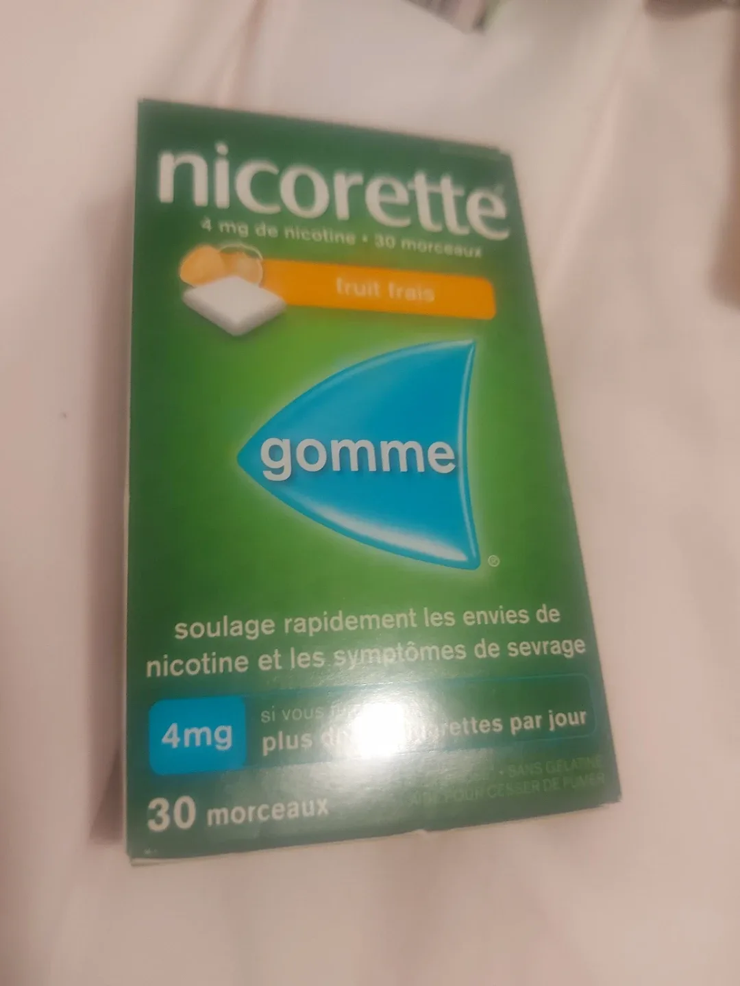 Nicorette Fruit Fresh Gum - 4mg, 30 pieces