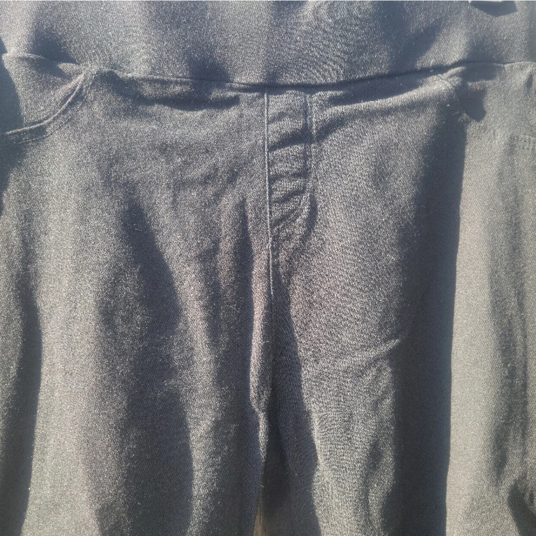 Women's L Black Distressed Leggings - photo 4