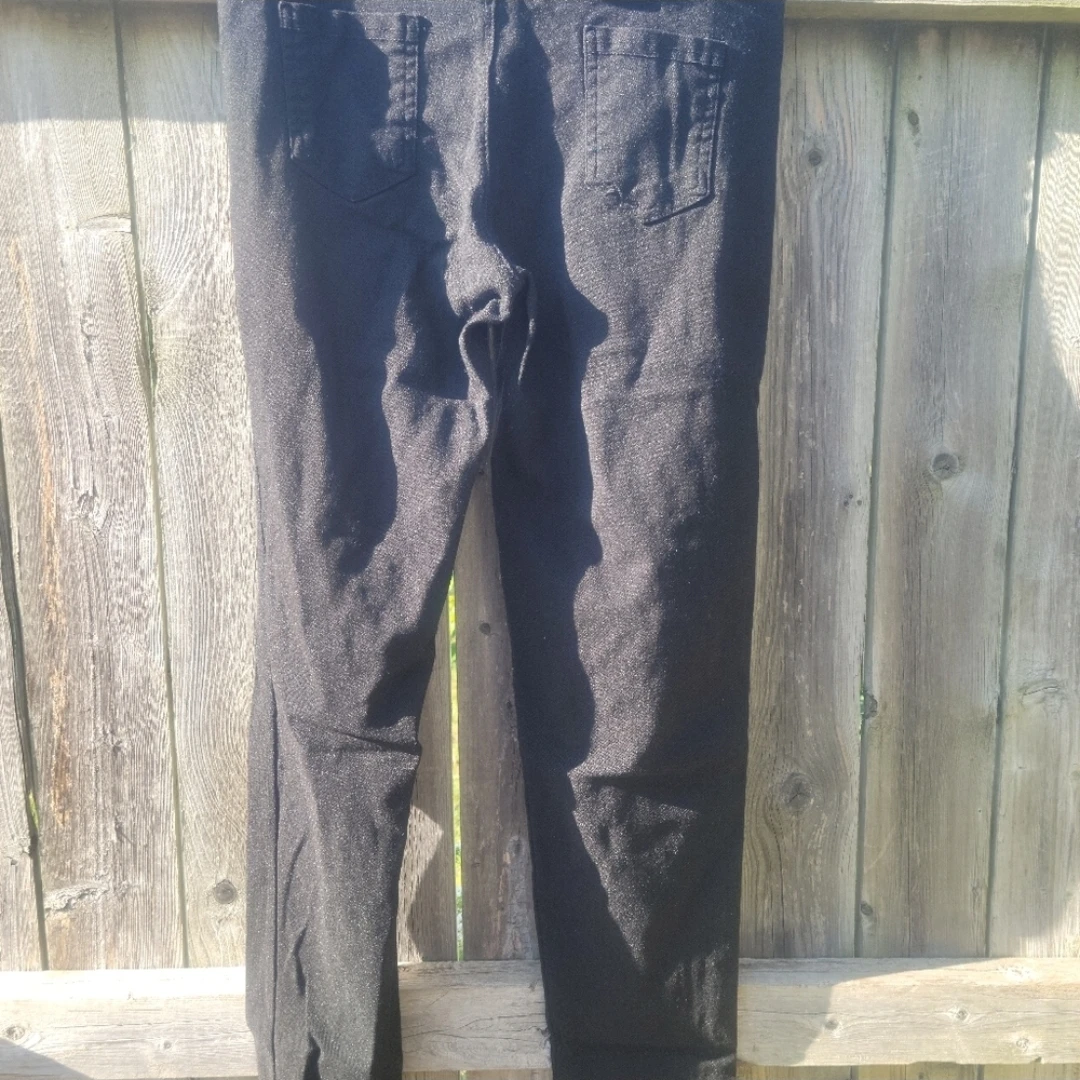 Women's L Black Distressed Leggings - photo 5