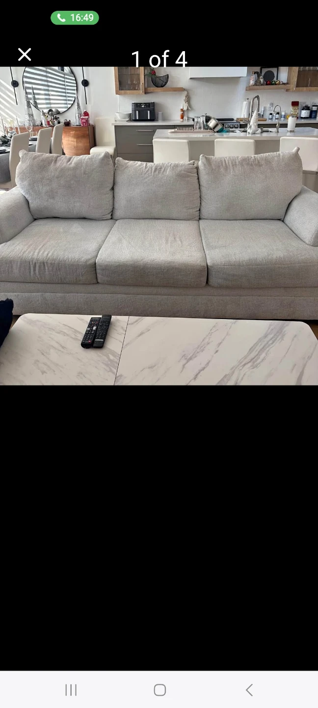 Free delivery Leon Light Grey Sofa - photo 2