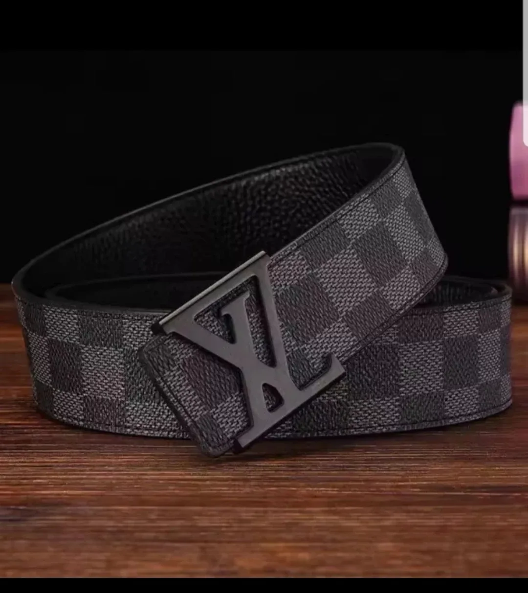 Louis Vuitton Style Checkered Belt image indicator(4)